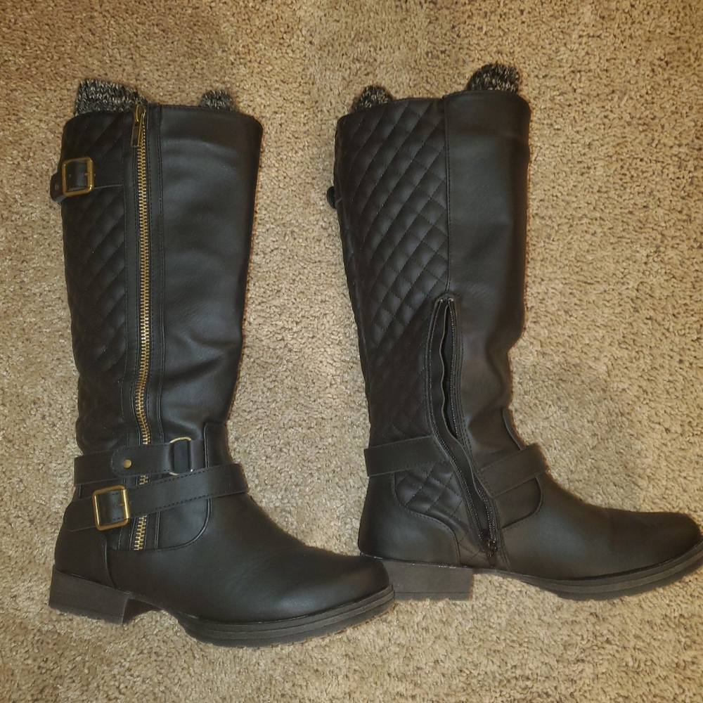 Calf high boots